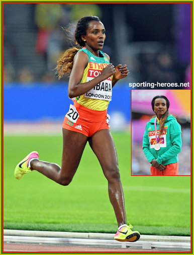 Tirunesh Dibaba - Ethiopia - 2017 World Champs silver medal in 10,000 metres.