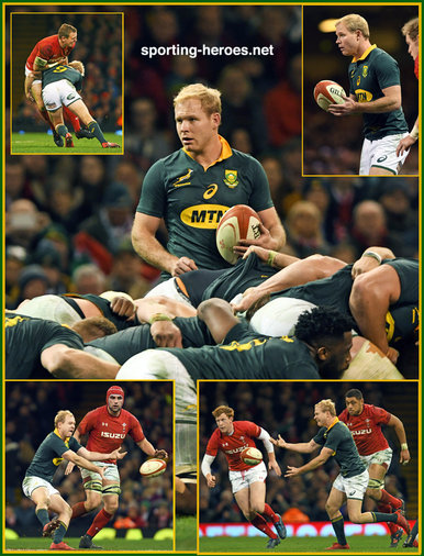 Ross CRONJE - South Africa - International Rugby Union Caps.