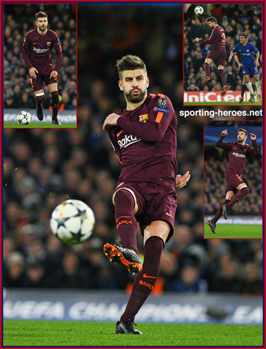 Gerard Pique - Barcelona - 2017/18 Champions League. Knock out games.