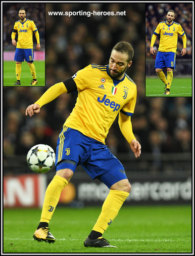 Gonzalo Higuain - Juventus - 2017- 2018 Champions League. Knock out games.