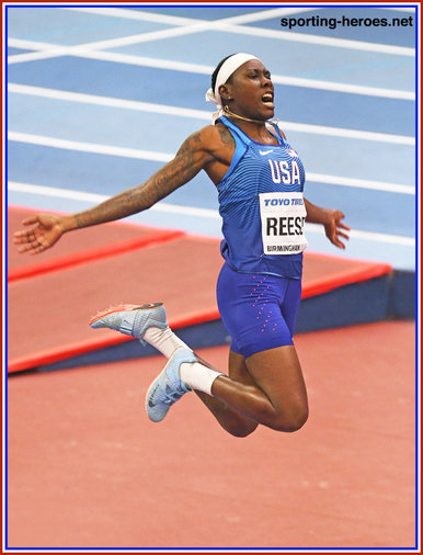 Brittney Reese - U.S.A. - Silver medal  at 2018 World Indoor Championships.