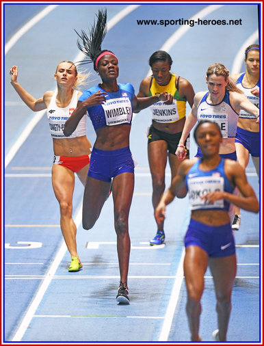 Shakima WIMBLEY - U.S.A. - Two 400m medals at 2018 World Indoor Championships