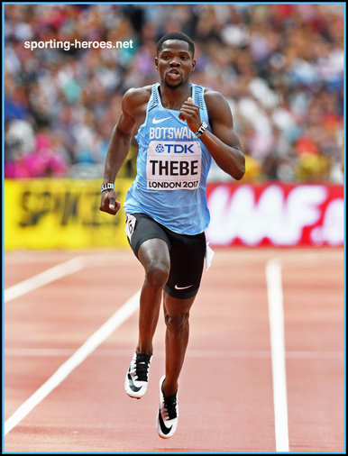 Baboloki  THEBE - Botswana - Fourth in 400m at 2017 World Championships.