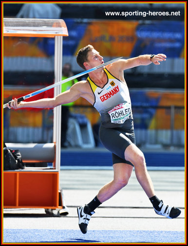 Thomas ROHLER - Germany - 2018 European men's javelin Champion.