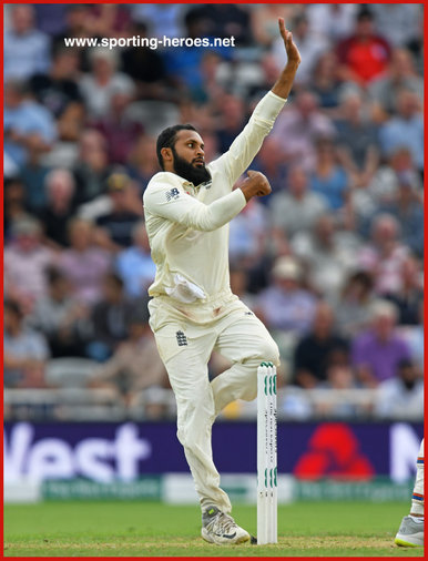 Adil RASHID - England - 2018 Five Test series against India.
