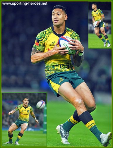 Israel FOLAU - Australia - International Rugby Caps.