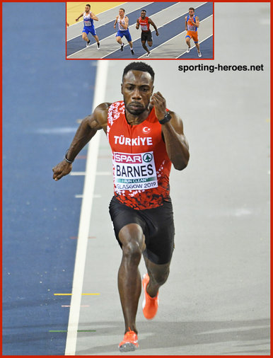 Emre Zafer BARNES - Turkey - 60m Silver medal at 2019 European Indoor Champs.