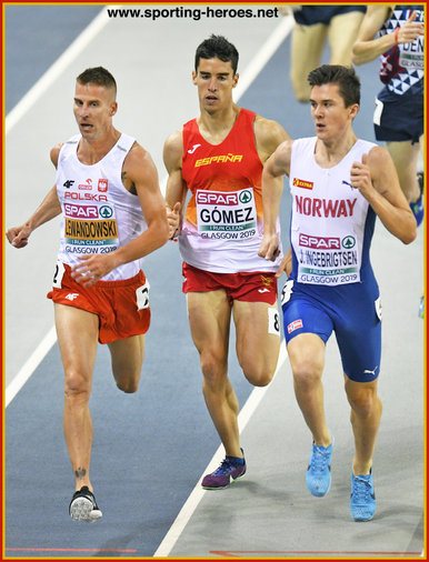 Jesus GOMEZ - Spain - 1500m medal at 2019 European Indoor Championships.