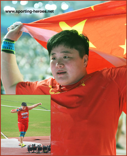 Lijiao Gong - China - Second World Championship shot put gold medal.