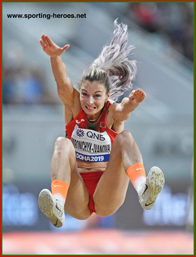 Nastassia  MIRONCHYK-IVANOVA - Belarus - Long jump silver medal at 2019 World Championships.
