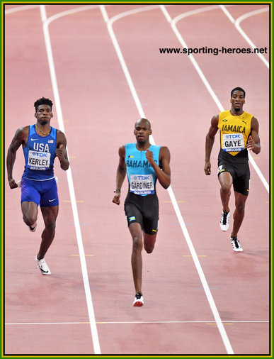 Demish GAYE - Jamaica - 4th. in 400m at 2019 World Championships.