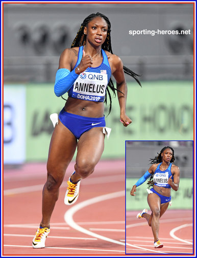 Anglerne ANNELUS - U.S.A. - 4th. in 200m at 2019 World Championships.