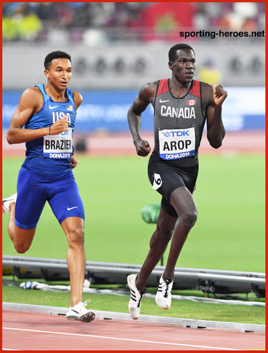 Marco AROP - Canada - 7th. at 2019 World Champioships 800m in Doha.