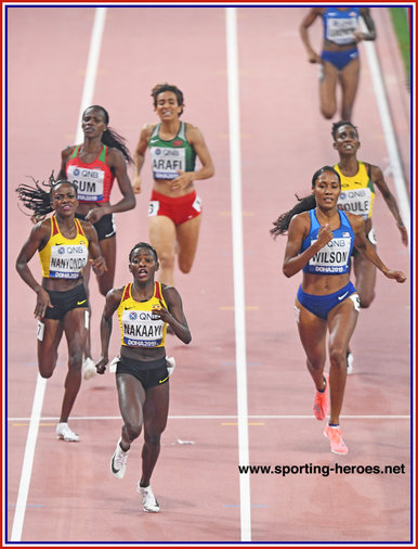 Ajee WILSON - 800m bronze medal at 2019 World Championships.