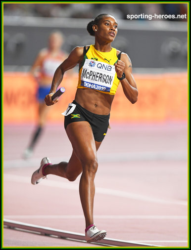 Stephanie MCPHERSON - Jamaica - 4x400m bronze medal at 2019 World Championships.