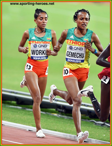 Fantu WORKU - Ethiopia - Sixth in 5000m at 2019 World Championships.
