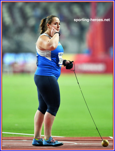 Zalina PETRIVSKAYA - MOLDOVA - 4th. in hammer at 2019 World Championships.