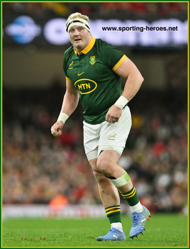 Vincent KOCH - South Africa - International Rugby Caps. 2020 -