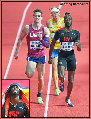Jereem RICHARDS - Trinidad & Tobago - World Indoor 400m champion in 2022.