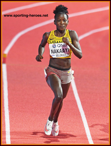 Halimah NAKAAYI - Uganda - Bronze medal at 2022 World Indoor Champs.