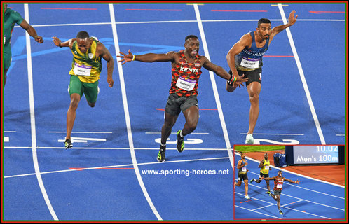 Ferdinand  OMANYALA - Kenya - 100m gold at 2022 Commonwealth Games.