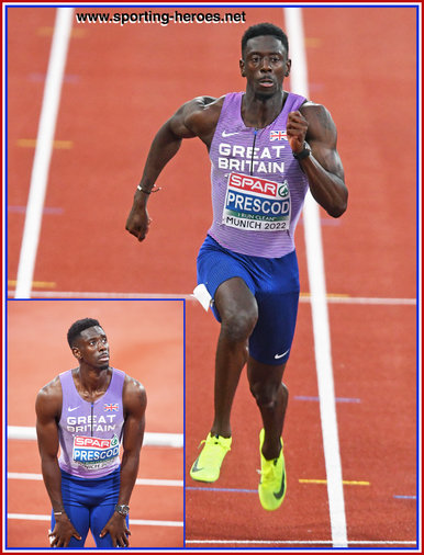 Reece PRESCOD - Great Britain & N.I. - 100m finalist at 2022 European Championships.