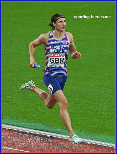 Lewis DAVEY - Great Britain & N.I. - 4x400m Gold at 2022 European Championships.