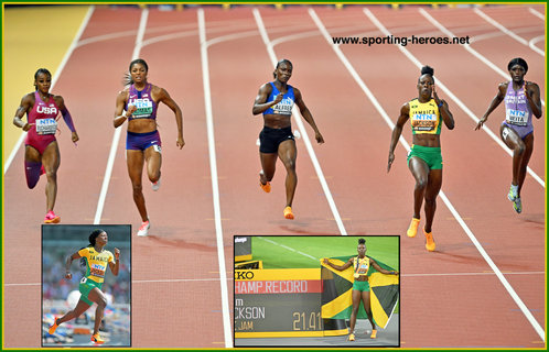 Shericka  JACKSON - Jamaica - 200m World Championship Gold in record time