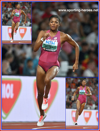 Gabrielle  THOMAS - U.S.A. - 200m silver medal at 2023 World Championships.