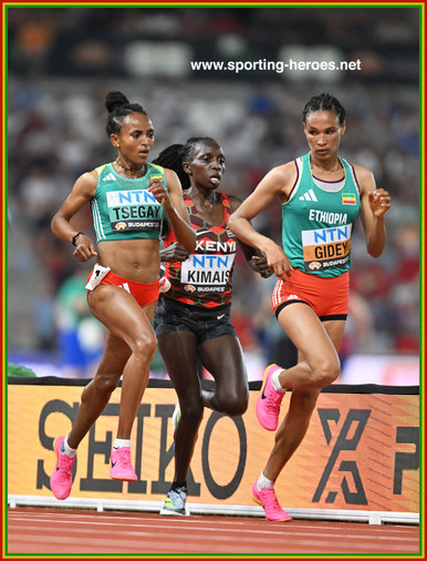 Letesenbet  GIDEY - Ethiopia - Silver medal at 2023 World Championships.