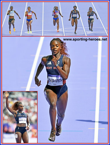 Dina ASHER-SMITH - Great Britain & N.I. - Fourth in 200m at 2024 Olympic Games.