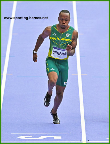 Akani SIMBINE - South Africa - 100m fourth place & 4x100m silver 2024 Olympics.